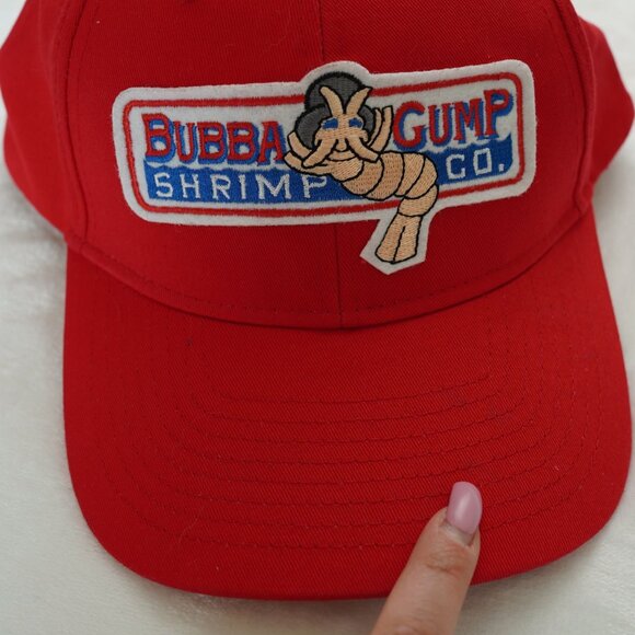 Bubba Gump Shrimp Co. Red Snapback Hat Cap Adjustable 100% Cotton - Picture 2 of 4